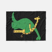 キリン恐竜ハグラブディノ動物サファリホール フリースブランケット (正面(横))