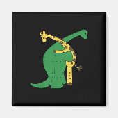 キリン恐竜ハグラブディノ動物サファリホール マグネット (正面)