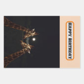 キリン愛の月の光の下,誕生日 ラッピングペーパーシート (正面3)