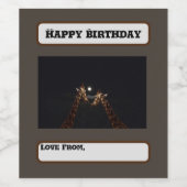 キリン愛の月の光の下,誕生日 ワインラベル (シングルラベル)