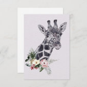 キリン愛好家キリンの花の動物 エンクロージャーカード (正面/裏面)