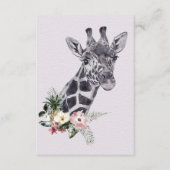 キリン愛好家キリンの花の動物 エンクロージャーカード (正面)