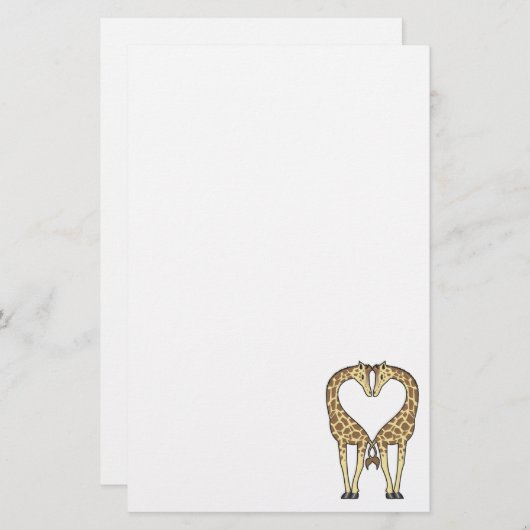 キリン愛 便箋 (正面/裏面)