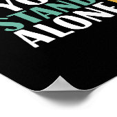 キリン感動的引用文は一人でも背が高い ポスター (角)