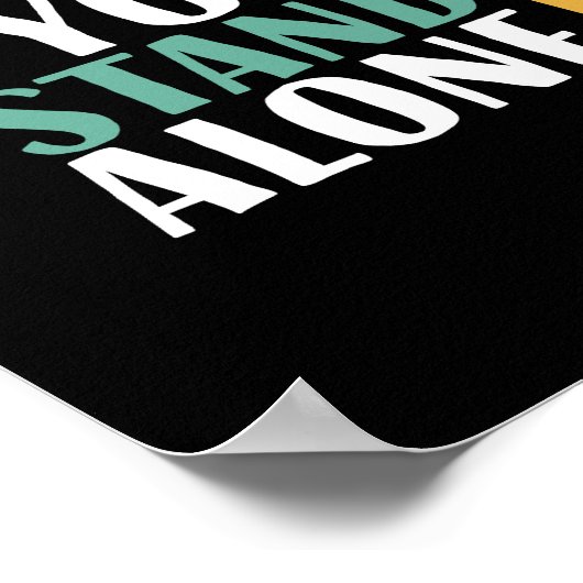 キリン感動的引用文は一人でも背が高い ポスター (角)