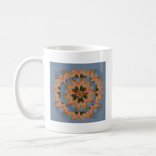 キリン抽象芸術アートプリント コーヒーマグカップ (左)