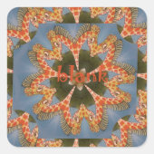 キリン抽象芸術アートプリント スクエアシール (正面)