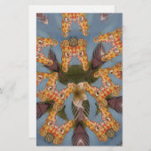 キリン抽象芸術アートプリント 便箋 (正面/裏面)