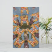 キリン抽象芸術アートプリント 便箋 (スタンド正面)