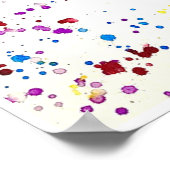 キリン抽象芸術動物野生のかわいいアートレインボー ポスター (角)