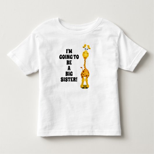 キリン新生児ビッグシスター幼児 トドラーTシャツ (正面)