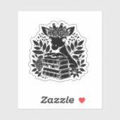 キリン書本虫の書庫本読の書庫 シール (シート)