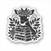 キリン書本虫の書庫本読の書庫 シール (正面)