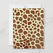 キリン柄とピンクの誕生日パーティー招待状 招待状 (裏面)