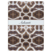 キリン柄のサファリスタイルカスタマイズ クリップボード (裏面)