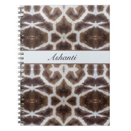 キリン柄のサファリスタイルカスタマイズ ノートブック