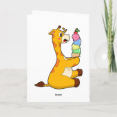 キリン柄のワッフルアイスクリーム カード (裏面)