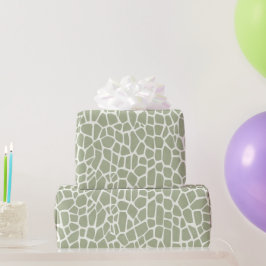 キリン柄グリーン 誕生日お祝い ラッピングペーパー