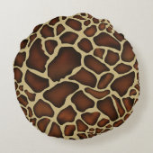 キリン模様 ラウンドクッション (裏面)