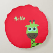 キリン模様 ラウンドクッション (裏面)