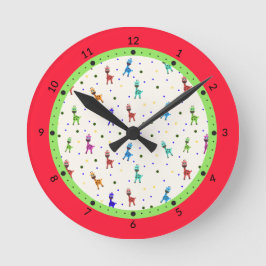 キリン模様 ラウンド壁時計