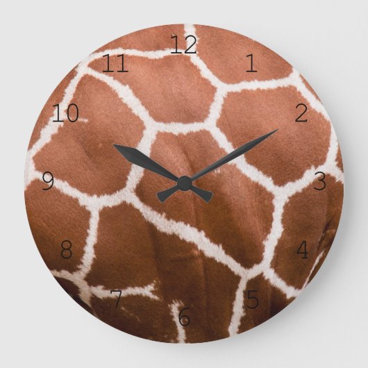 キリン模様（数字） ラージ壁時計 (正面)