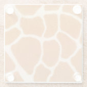 キリン毛皮リアリスティックアニマルプリントエキゾチック種 ガラスコースター (裏面)