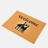 キリン気のあるそぶりをしたウェルカム ドアマット (アングル)
