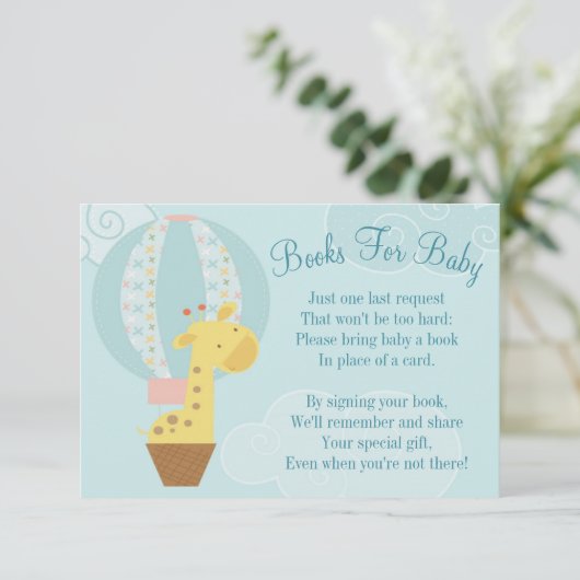 キリン気球の赤ちゃんシャワー本カードを持って来る エンクロージャーカード (スタンド正面)