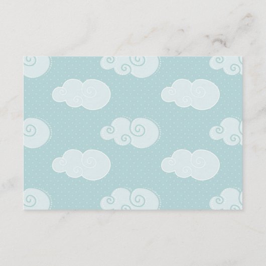 キリン気球の赤ちゃんシャワー本カードを持って来る エンクロージャーカード (裏面)