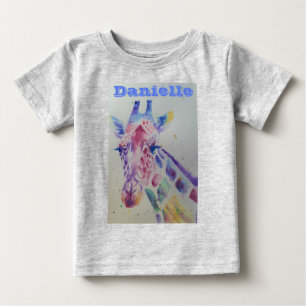 キリン水お洒落彩グレーベビーTシャツ ベビーTシャツ
