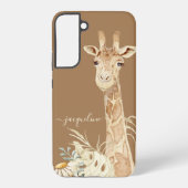 キリン水の色ボホリーフデイジーフローラタン SAMSUNG GALAXYケース (裏面)