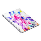 キリン水彩ベビー紫ギフトラベンダー ノートブック (右側)