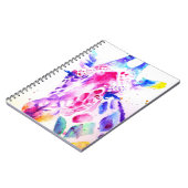 キリン水彩ベビー紫ギフトラベンダー ノートブック (左側)