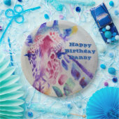 キリン水彩少年誕生パーティー紙プレート ペーパープレート (パーティー)