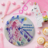 キリン水彩少年誕生パーティー紙プレート ペーパープレート (パーティー)