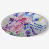 キリン水彩少年誕生パーティー紙プレート ペーパープレート (アングル)