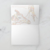 キリン水色グリーティングとノートカード カード (内部)