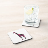 キリン熱ピンクと黒のシルエット コースター (右側)