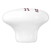 キリン熱ピンクと黒のシルエット セラミックノブ (側面)