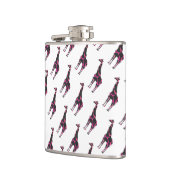 キリン熱ピンクと黒のシルエット フラスク (左)