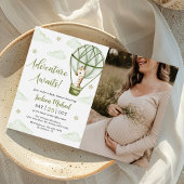 キリン熱気球グリーンベイビーシャワー写真 招待状