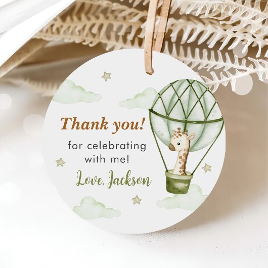 キリン熱気球グリーンボーイ1st誕生日 フェイバータグ