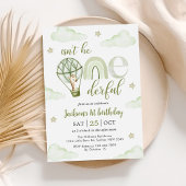 キリン熱気球グリーンボーイ1st誕生日 招待状