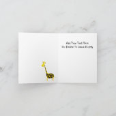 キリン猿は私の現在の子供のために感謝していしています サンキューカード (内部)