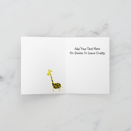 キリン猿は私の現在の子供のために感謝していしています サンキューカード (内部)