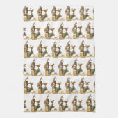 キリン獅子虎ワイルドライフキッチンハンドタオル キッチンタオル (縦)