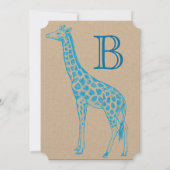 キリン男の赤ちゃんシャワー招待状 招待状 (裏面)