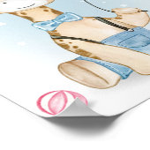 キリン男の赤ちゃん子供部屋 ポスター (角)