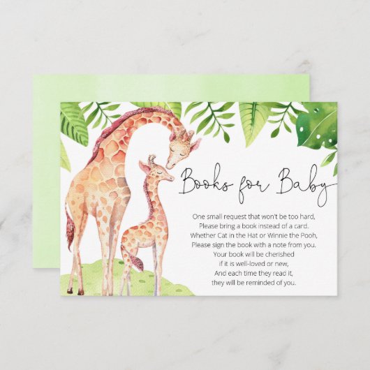 キリン男女兼用サファリベビー本 エンクロージャーカード (正面/裏面)